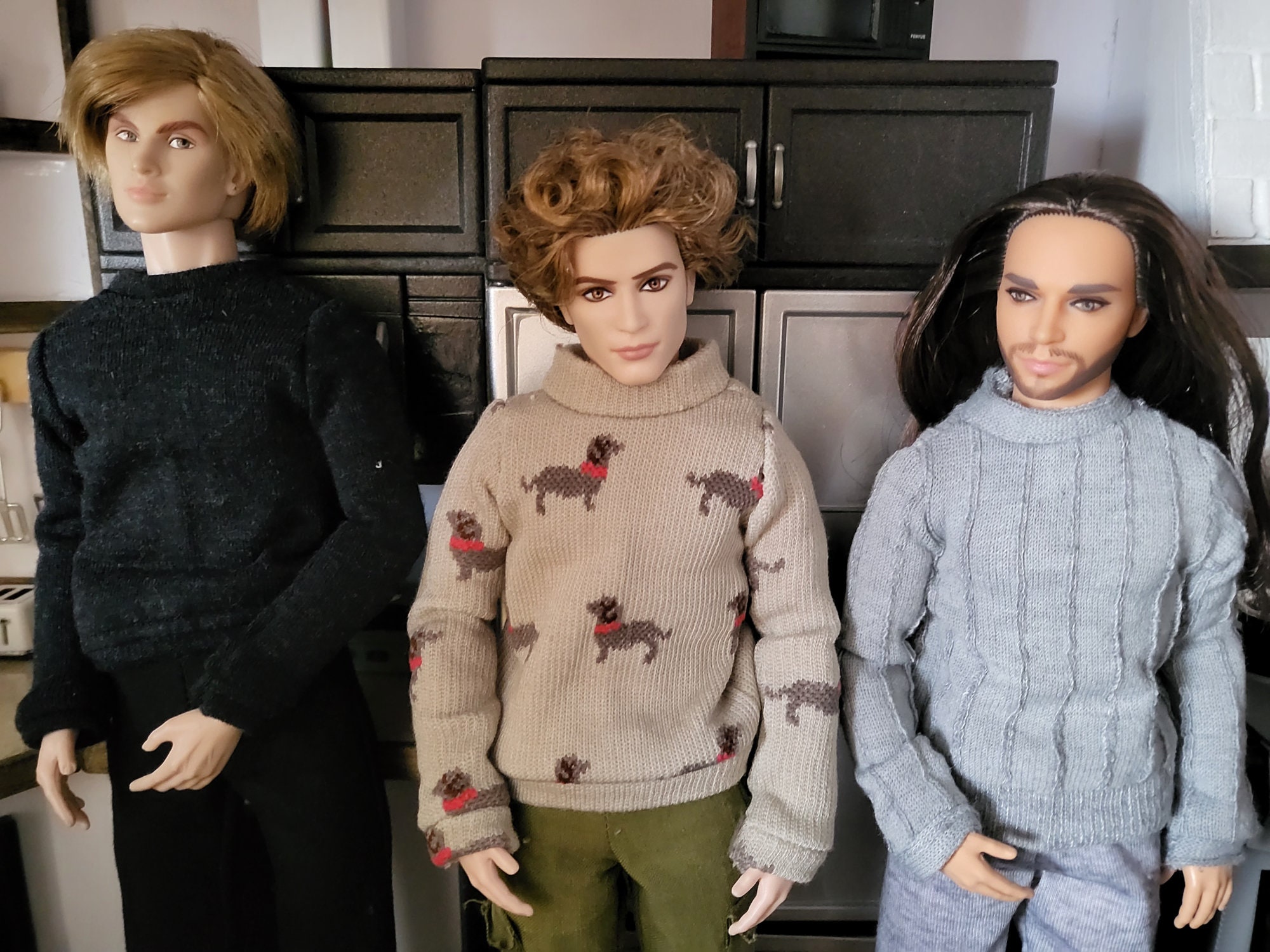 Down Jacket, Pants and Sweater for Hagrid and Ken Doll 