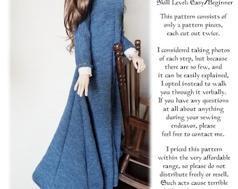 Medieval Kirtle Pattern for SD 1/3 scale BJD