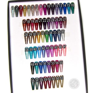 Glitter Press On Nails Sparkly False Nails with Glue CHOOSE YOUR SHADE image 2