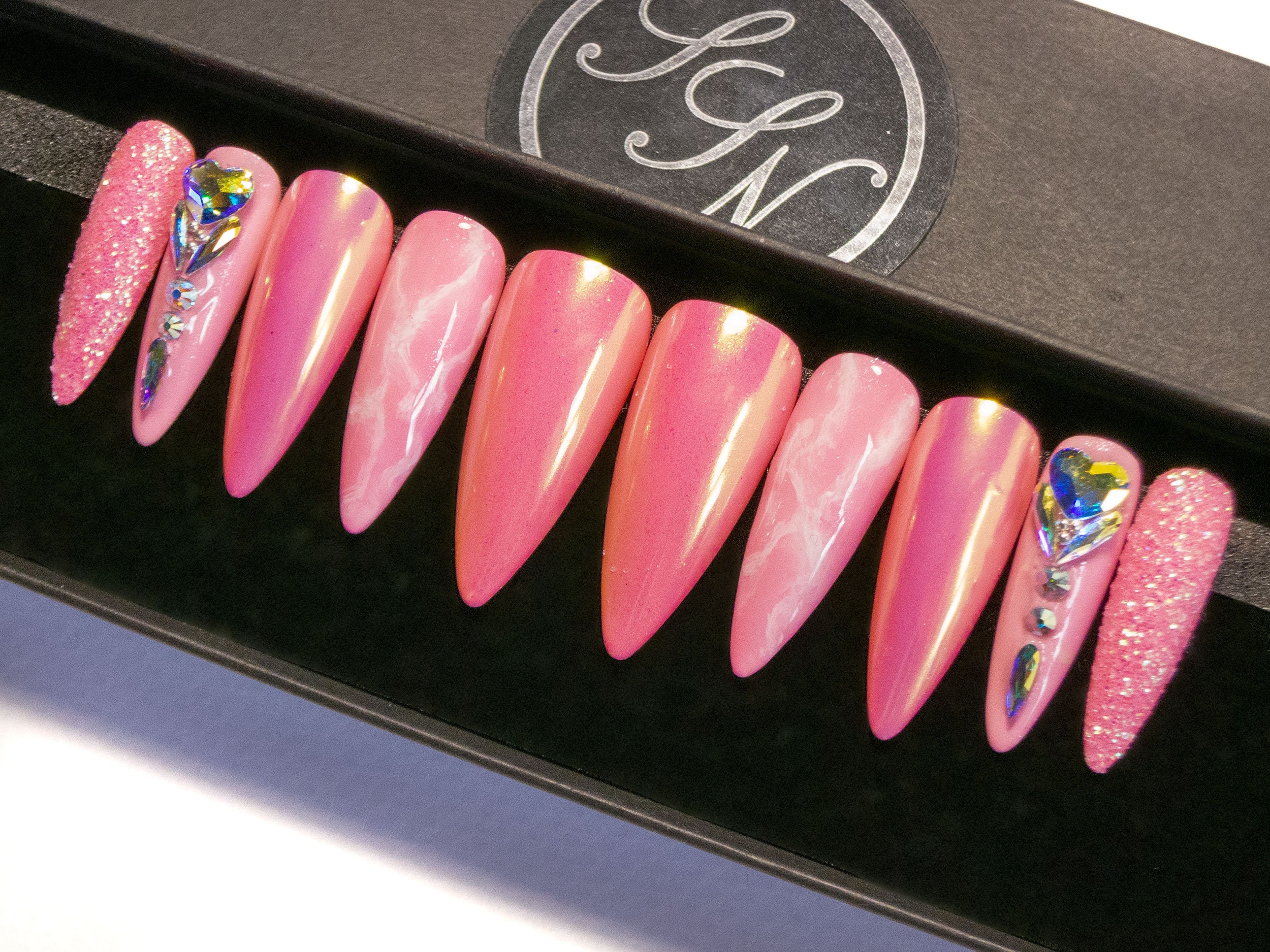 Glitter Press on Nails Unicorn Nails Pastel Goth Cute - Etsy