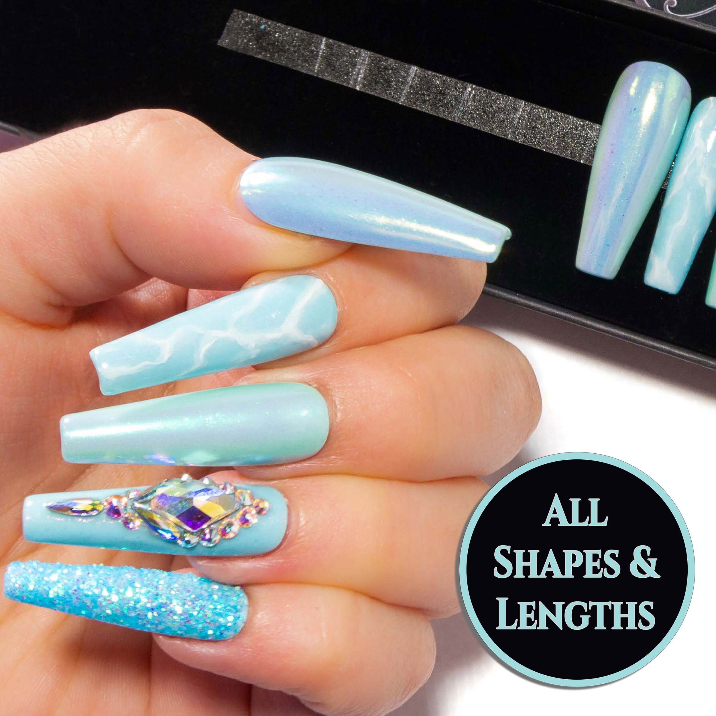 Crystal Nails False Nails Bridesmaid Gift Wedding Nails Etsy Crystal Nails False Nails Bridesmaid Gift Wedding Nails Etsy