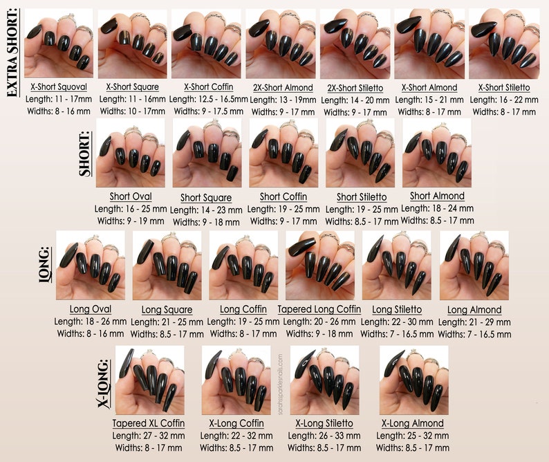 Glitter Press On Nails Sparkly False Nails with Glue CHOOSE YOUR SHADE image 3