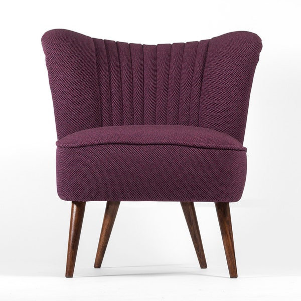 Purple Cocktail Chair from 70's - restored