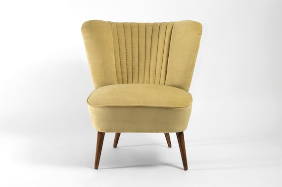 Light Yellow Cocktail Chair From 1970 s Etsy