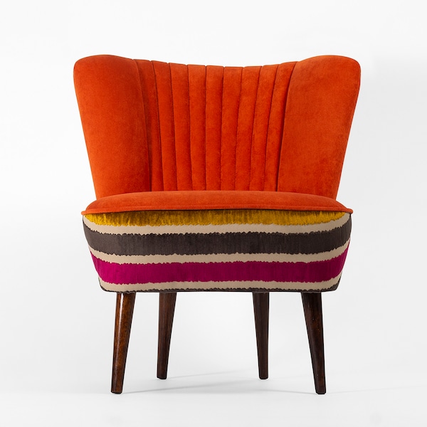 Gloria Orange Cocktail Chair (medium) from 70's - restored