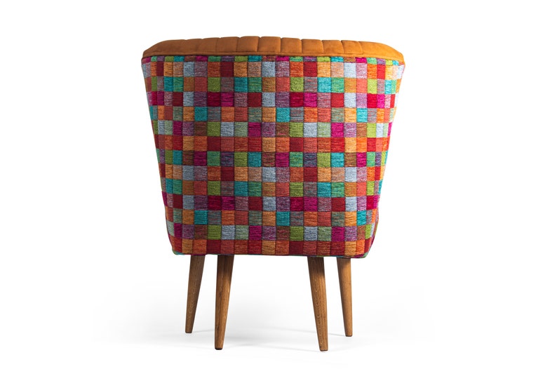 Mosaic Cocktail Chair medium from 70's restored image 4