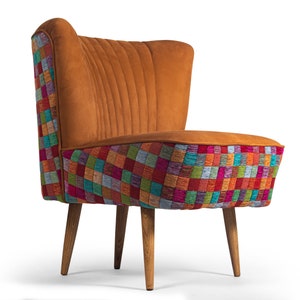 Mosaic Cocktail Chair medium from 70's restored image 2