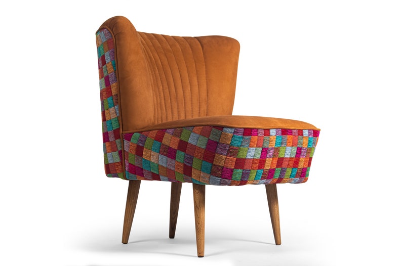 Mosaic Cocktail Chair medium from 70's restored image 2