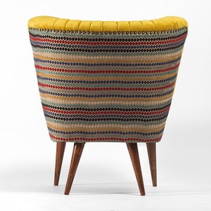 Gold and stripes Cocktail Chair medium from 70's restored image 4