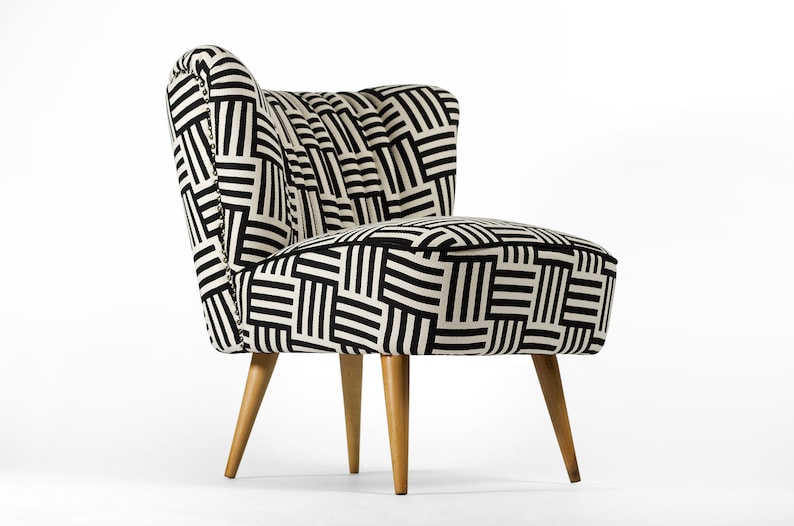 Completely restored Black and White cocktail chair from image 2