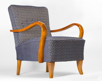 Concept - fully restored art deco style armchair from '50s