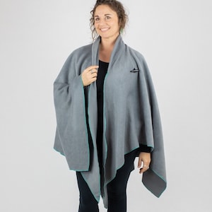 GREY CAPE UNHOODED, Australian Made, Polar Fleece, Medieval, Cosplay, Superhero, Plus Size, Cape, Cloak, Handmade. image 1