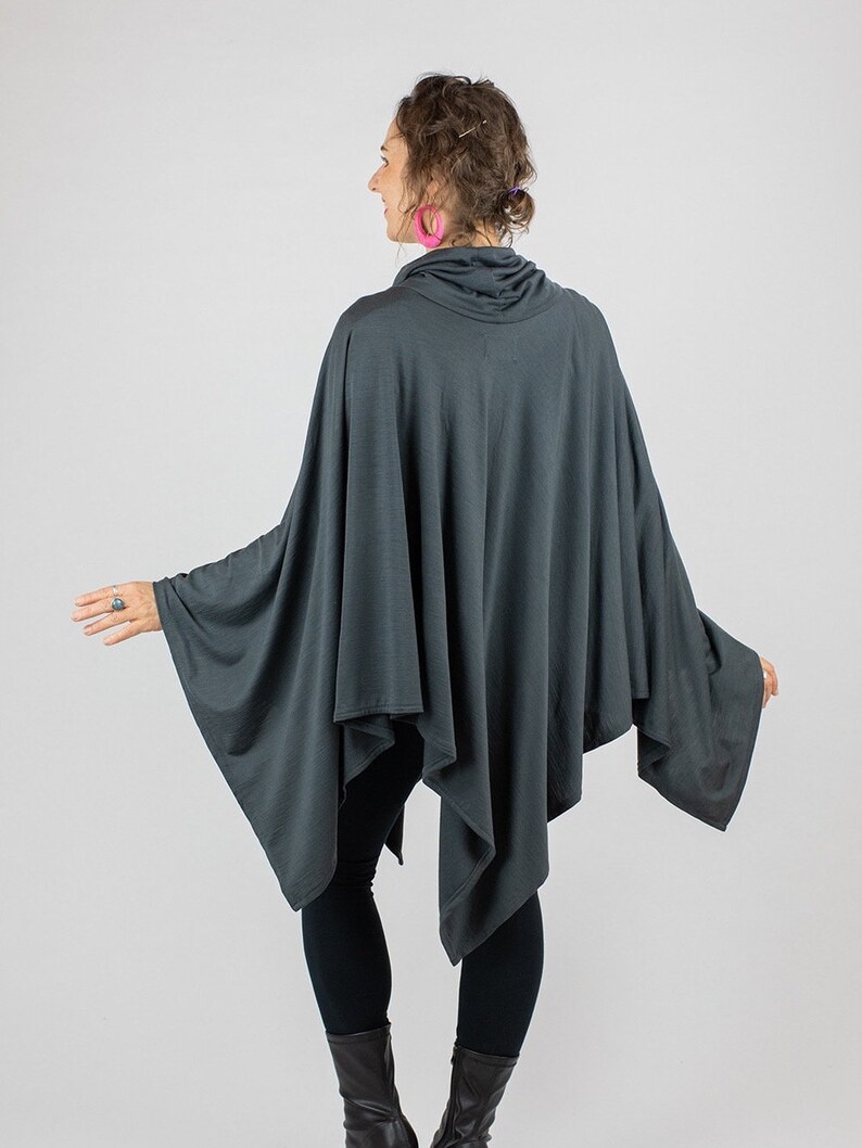 MERINO WOOL PONCHO, Australian Made, cozy, fantasy, medieval, cosplay, handmade. image 4