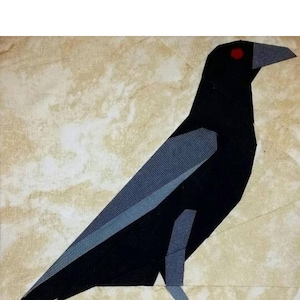 Crow / Raven Bird Foundation Paper Piecing Pattern