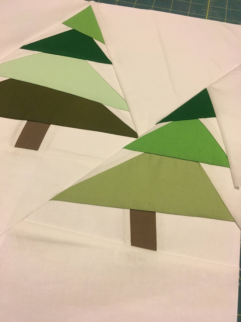 Christmas Trees Foundation Paper Piecing Pattern Etsy