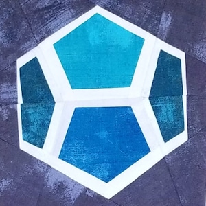 Gem or D12 Dice Foundation Paper Piecing Pattern