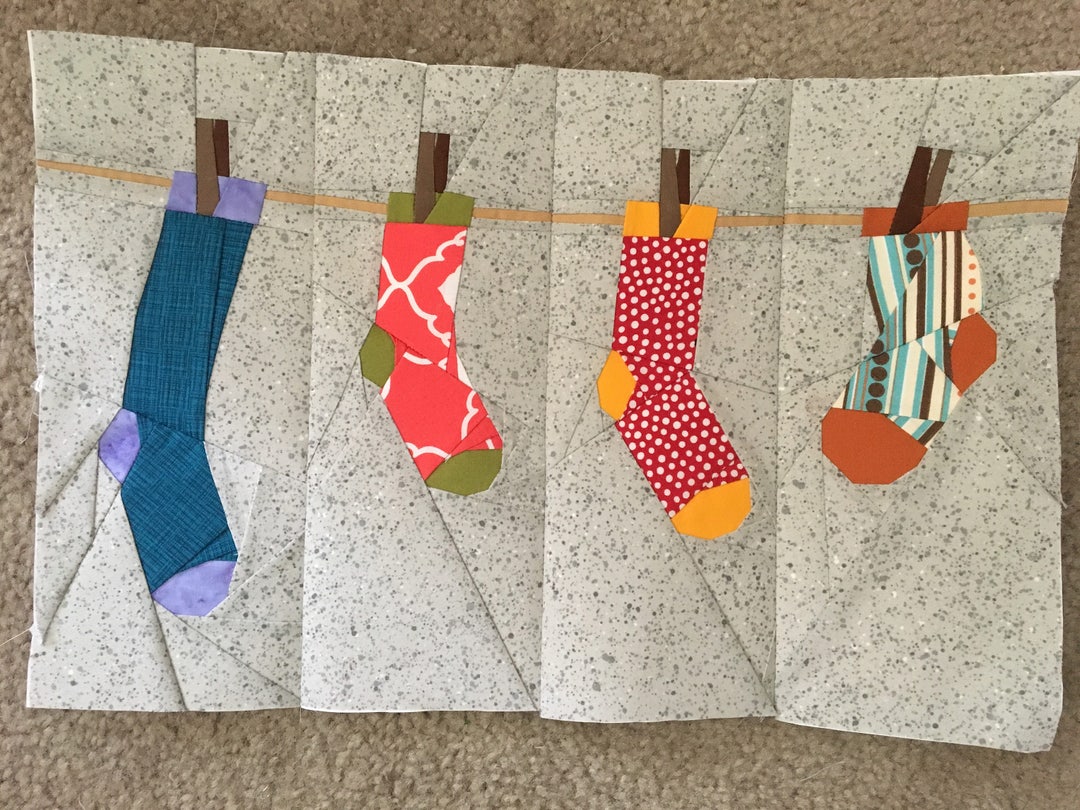 Hanging Socks Foundation Paper Piecing Pattern - Etsy