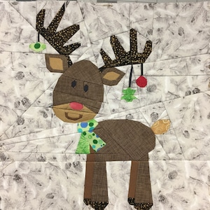 Reindeer Foundation Paper Piecing Pattern