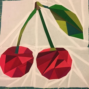 Geometrisches Rainbow Cherry Foundation Paper Piecing Pattern