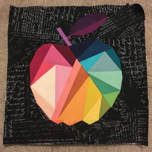 Geometric Rainbow Apple Foundation Paper Piecing Pattern