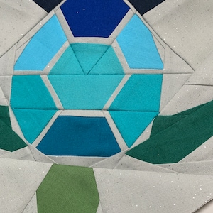 Turtle 2.0 Foundation Paper Piecing Pattern Swimming Hawaii Tropical ...