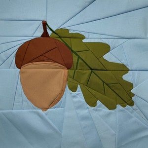 Acorn Fall Autumn Foundation Paper Piecing Pattern