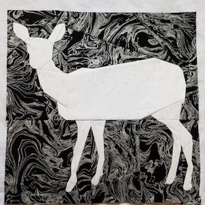 Deer Foundation Paper Piecing Pattern
