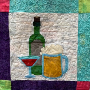 Wine and Beer Alcohol Food Truck Foundation  Paper Piecing Pattern