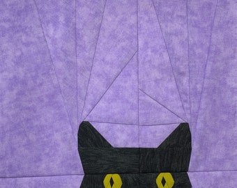 Peeking Cat 2.0 (UPDATED) Foundation Paper Piecing Pattern