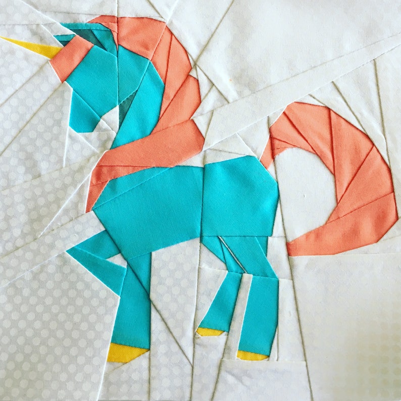 Unicorn Foundation Paper Piecing Pattern image 1