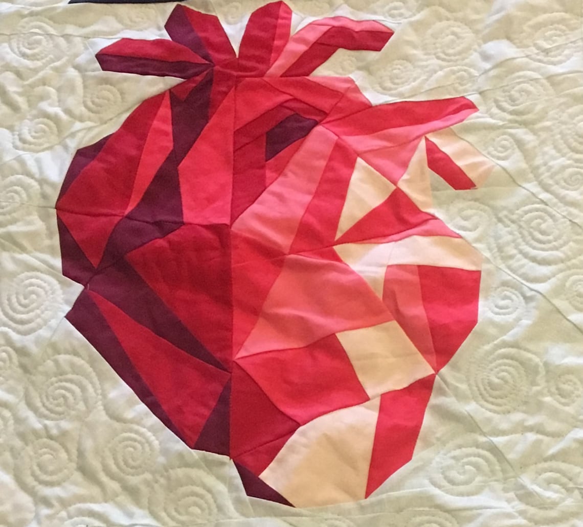 Heart Foundation Paper Piecing Pattern - Etsy