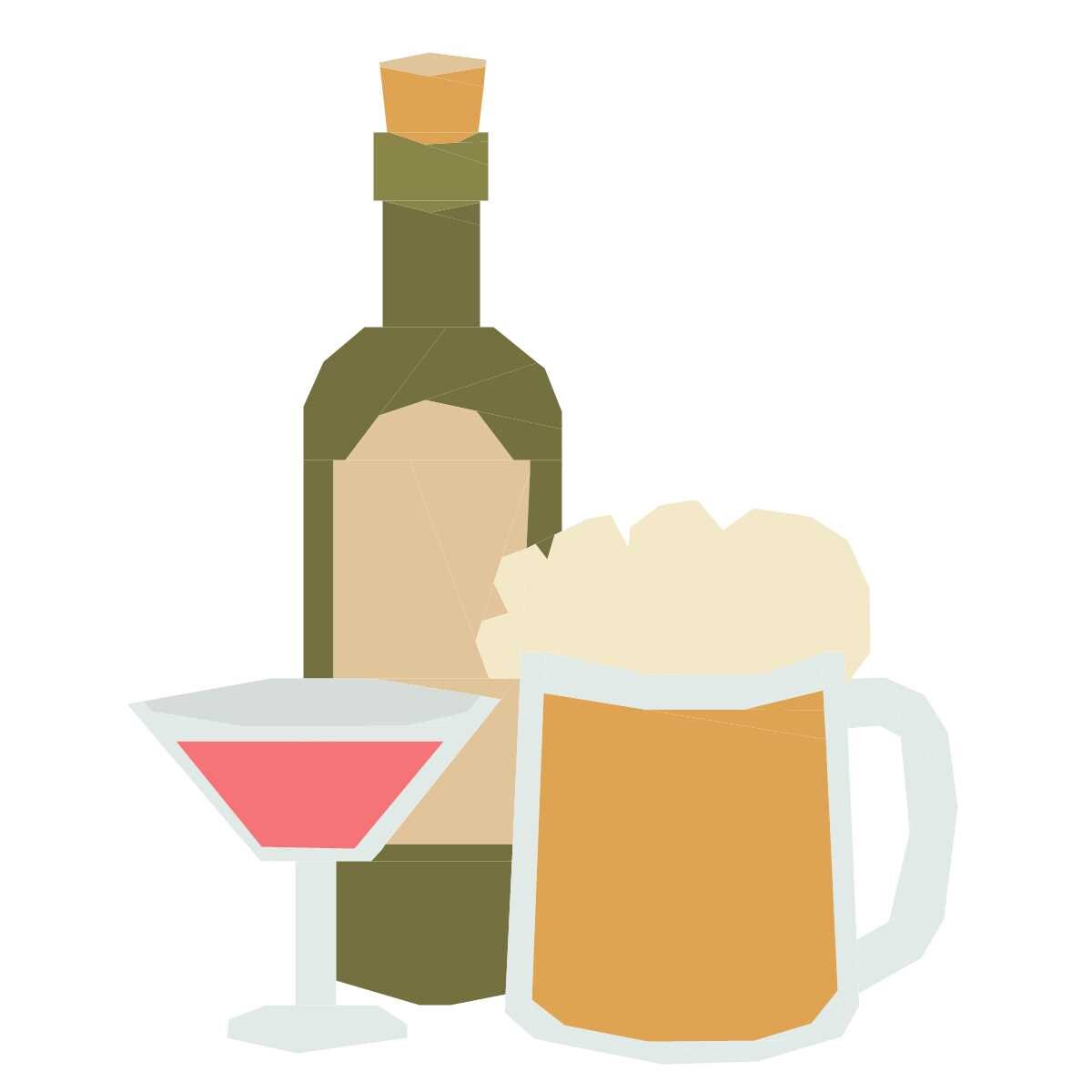 Wine and Beer Alcohol Food Truck Foundation Paper Piecing Etsy