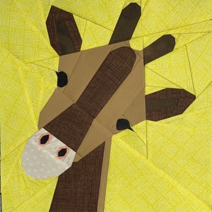 Gina the Giraffe 2.0 Foundation Paper Piecing Pattern