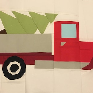 Christmas Vintage Truck Foundation Paper Piecing Pattern