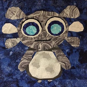 Monster / Alien 1 Foundation Paper Piecing Pattern