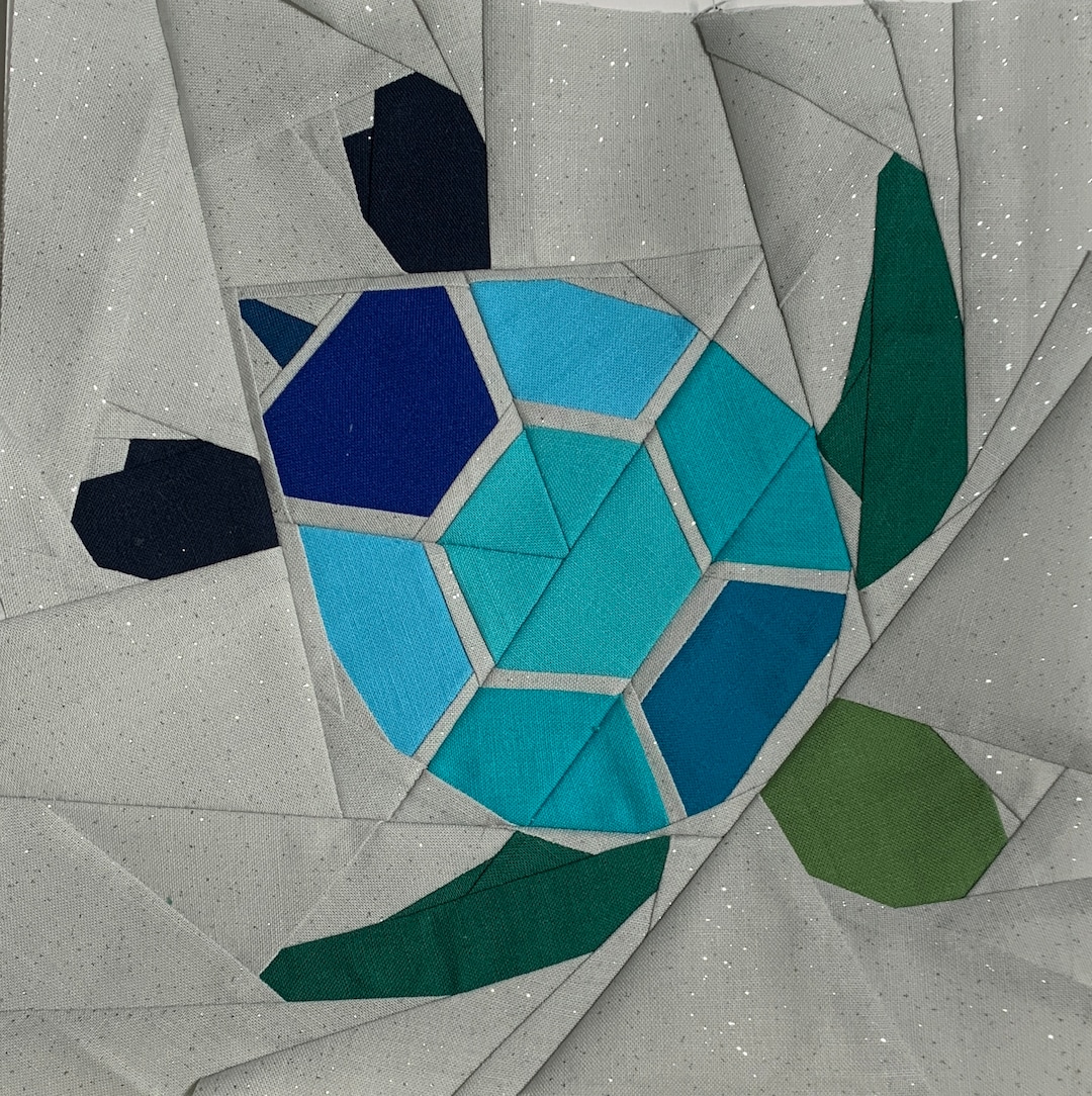 Turtle 2.0 Foundation Paper Piecing Pattern Swimming Hawaii Tropical ...