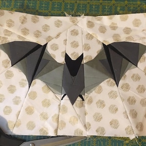 Flying Bat Foundation Paper Piecing Pattern