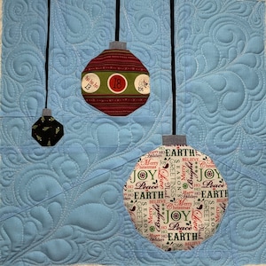 Christmas Holiday Tree Bulbs Foundation Paper Piecing Pattern