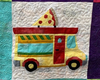 Pizza Food Truck Foundation Paper Piecing Pattern