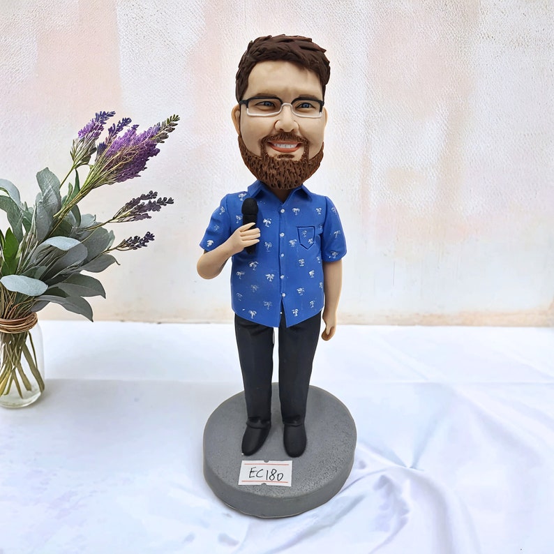 Man With Tiara Bobblehead - Custom King Gift Figurine Doll main image 0