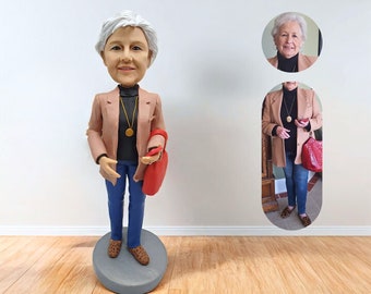 Custom Grandmother Bobblehead, Personalized Romantic Gifts For Mother, Best Mother's Birthday Gift , Memorial Gift For Her, Anniversary gift