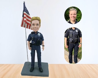 Custom Female Officer Bobbleheads, Handmade Female Boss Bobblehead Gifts, Personalized Action Figure of Yourself，mother's day gifts