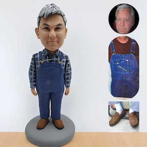Cool Custom Bobbleheads for Father&#39;s Day Gifts, Personalized Husband Bobblehead, Create Your Own Bobblehead, Cake Topper, full details