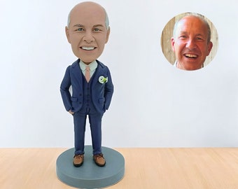 Custom Business Man in Suits Bobbleheads, Personalized Bobblehead Gifts for Your Boss , Best Gifts For father, Custom Bobbleheads