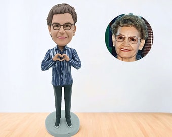 Custom Grandmother Bobbleheads Cool Mother's Day Gifts, Personalized Female Bobbleheads Gifts, Handmade Great Gifts For Your Female Boss