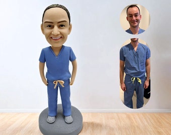 Custom Doctor/nurse Bobblehead, Personalized Bobblehead Gifts for Doctors/Surgeon/Dentist, Unique 3D Statues Gift for Him, Cake Topper