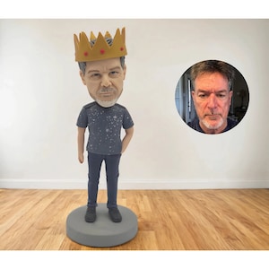 Custom bobbleheads for father/grandfather,Personalized birthday bobblehead doll gifts, custom father 3D statue, birthday gifts for father