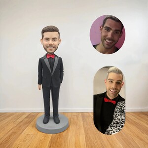 Custom bridegroom/best man bobblehead figurine, bobblehead for boyfriend,Personalized Action Figure Of Yourself, wedding bobblehead keychain