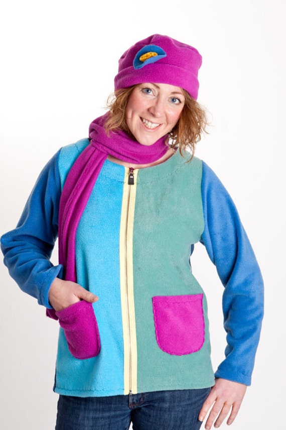 Ladies Zip Jacket a funky Womens Fleece Jacket a Boho Summer Etsy