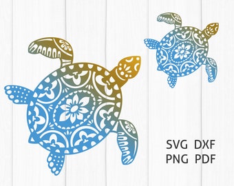 Download Turtle Mandala Svg Etsy